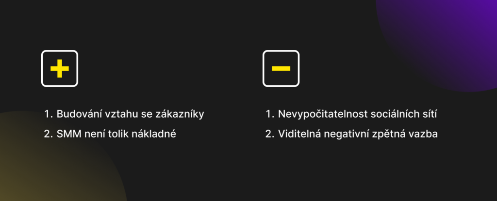 Výhody a nevýhody social media marketingu