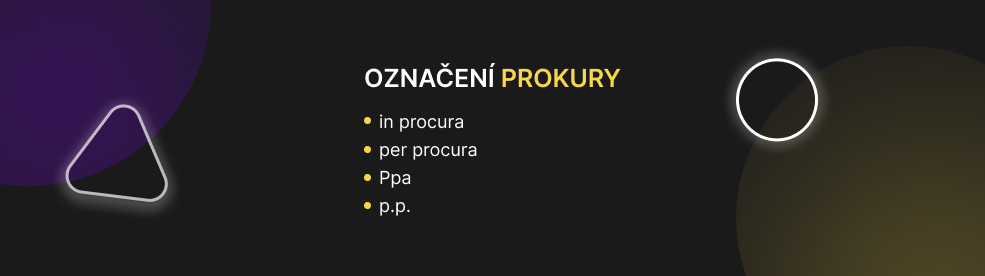 Označení prokury